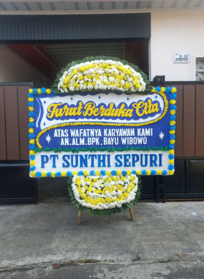 Papan Bunga Duka di Dadi Mulya